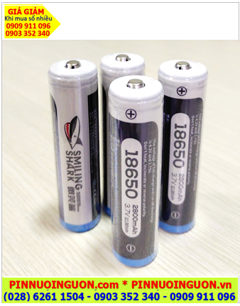 Smilling Shark 18650-2800mAh, Pin sạc 3.7-4.2v cho đèn Pin Quạt điện SS 18650-2800mAh